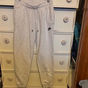 Nike Light Gray Joggers with Logo